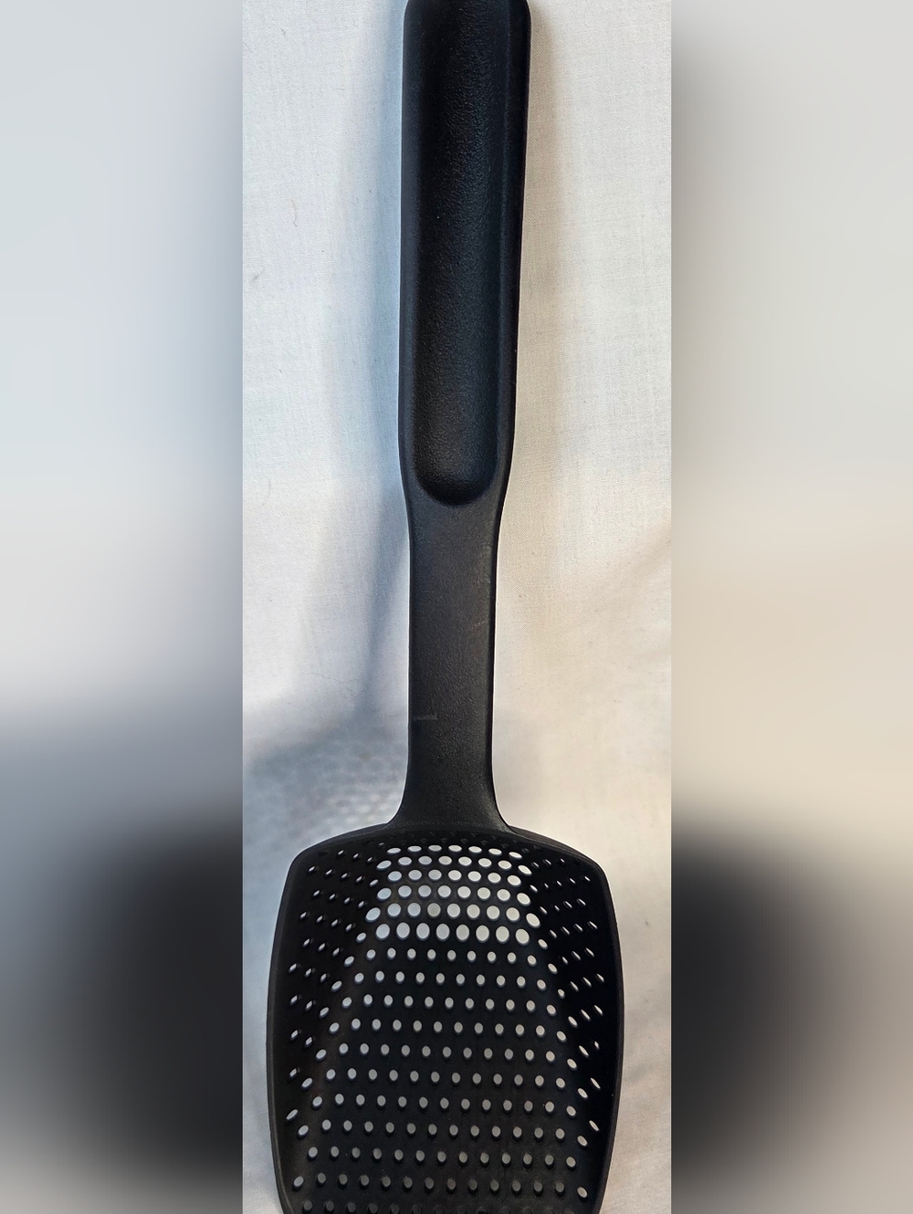 PAMPERED CHEF Scoop 'N Drain #1622 Slotted Spoon Plastic Black Colander